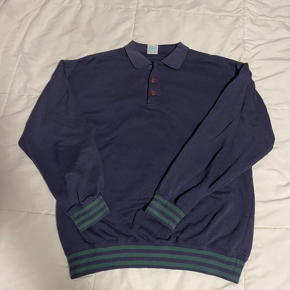 Vintage 90s‎ cheetah 1/4 button sweatshirt M